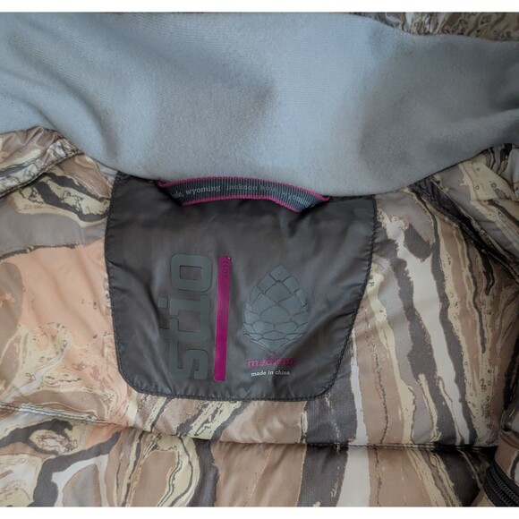 Stio Women’s Jacket Hometown Down Parka Medium Grey Long Hooded Puffer - Picture 6 of 11